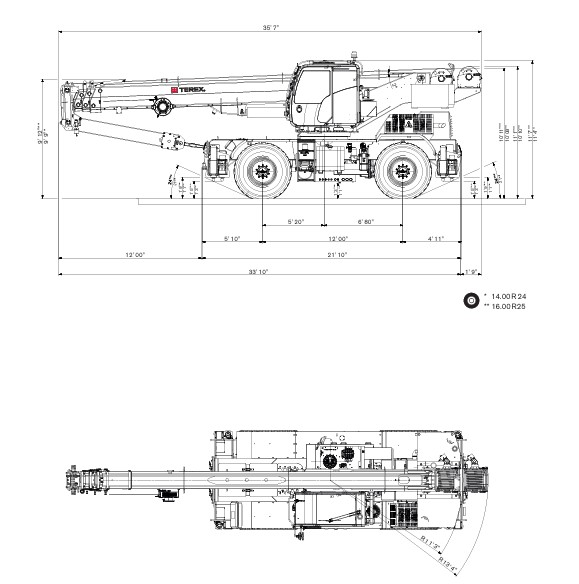 Terex TRT 40US Rough Terrain Crane